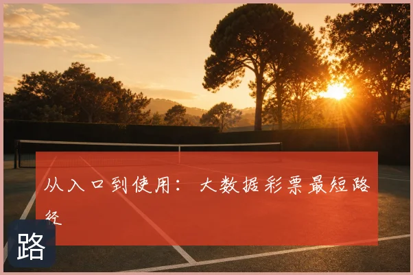 从入口到使用：大数据彩票最短路径